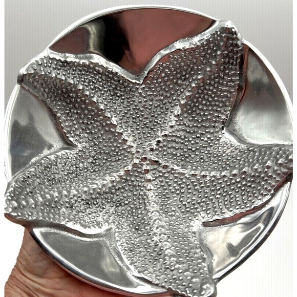 Mariposa 7" Bowl Recycled Aluminum Brillante Starfish  Made in Mexico - Picture 1 of 8